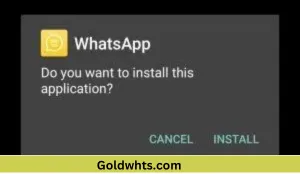 confirm to installation of the application